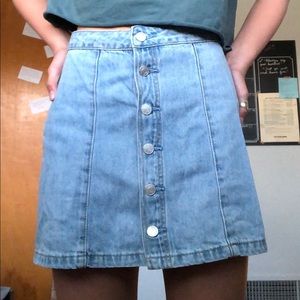 Pacsun button up jean skirt
